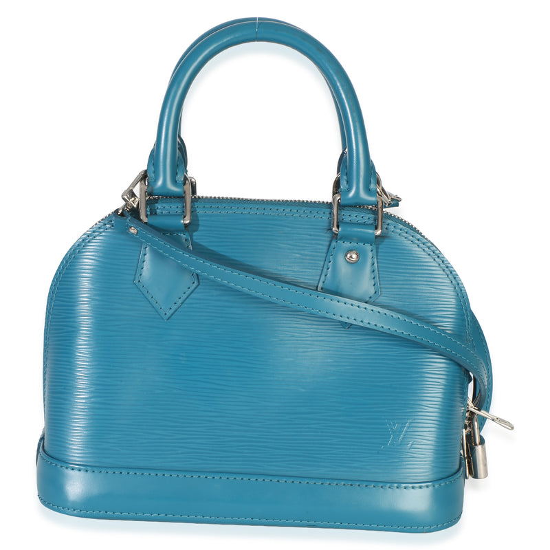 Louis Vuitton Cyan Epi Alma Bb Blue Leather Bag
