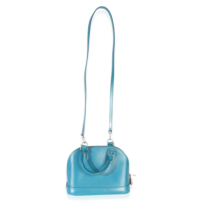 Louis Vuitton Cyan Epi Alma Bb Blue Leather Bag