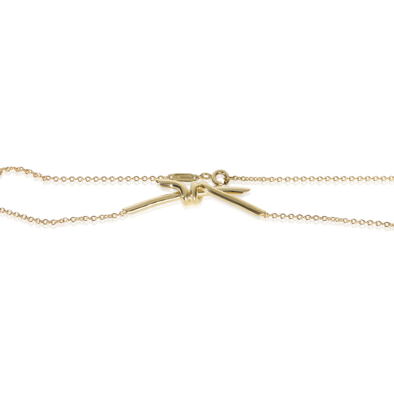 Tiffany & Co. Yellow Gold Knot Necklace 18k