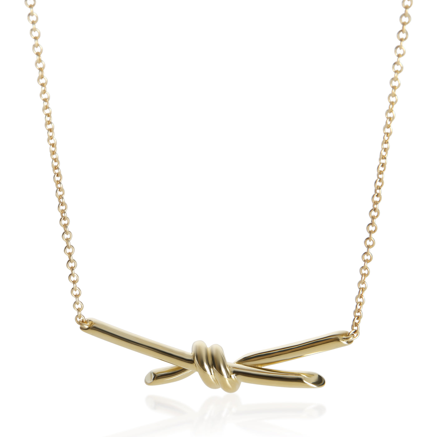 Tiffany & Co. Yellow Gold Knot Necklace 18k