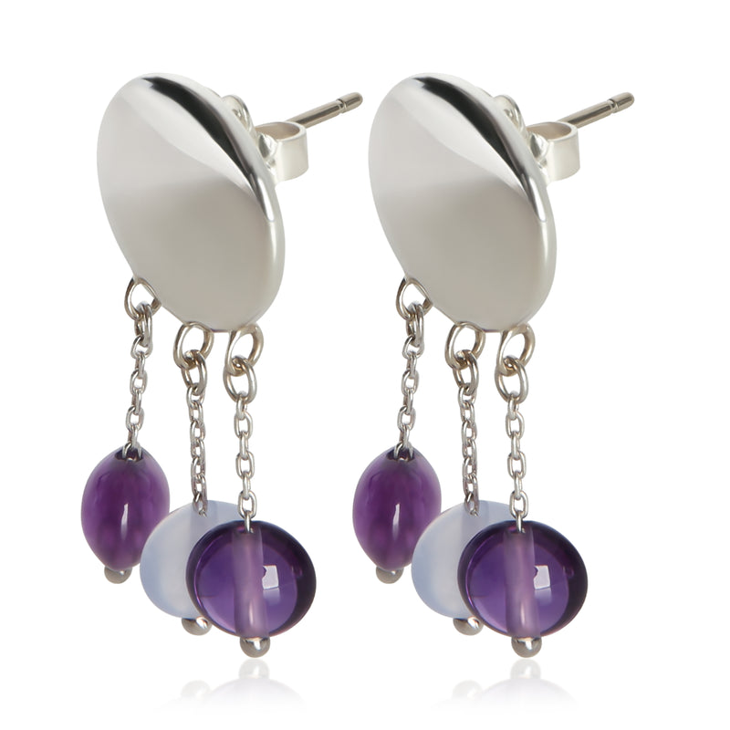 Tiffany & Co. Sterling Silver Amethyst Earrings 925