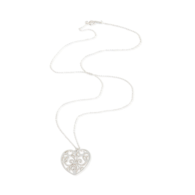Tiffany & Co. Sterling Silver Enchant Heart Pendant 925
