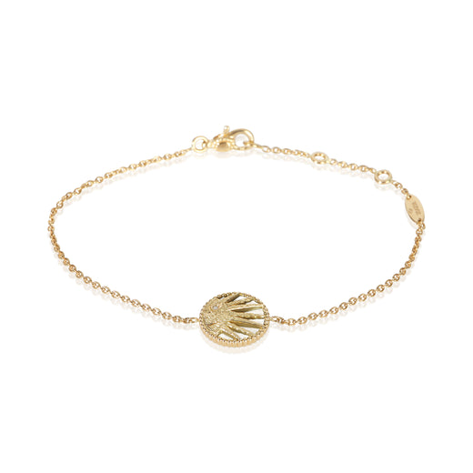 Christian Dior Yellow Gold Mother Of Pearl And Onyx Rose Celeste Bracelet 18k