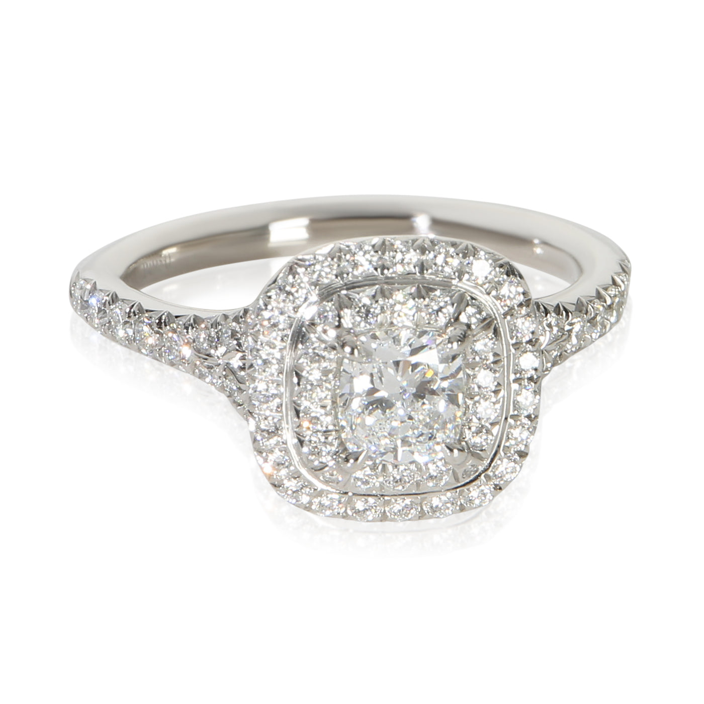 Tiffany & Co. 0.45 Ct Cushion Diamond Soleste Engagement Ring 950