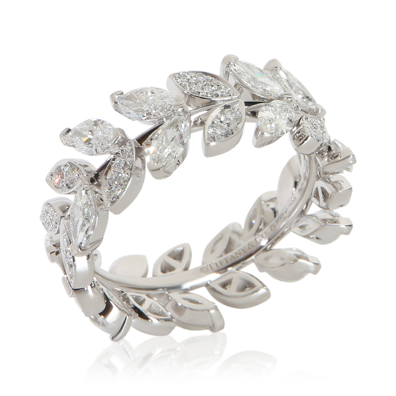 Tiffany & Co. Platinum Diamond Victoria Vine Ring 950
