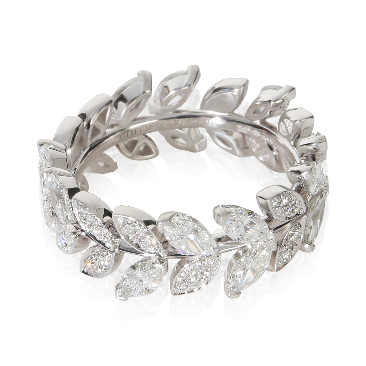 Tiffany & Co. Platinum Diamond Victoria Vine Ring 950