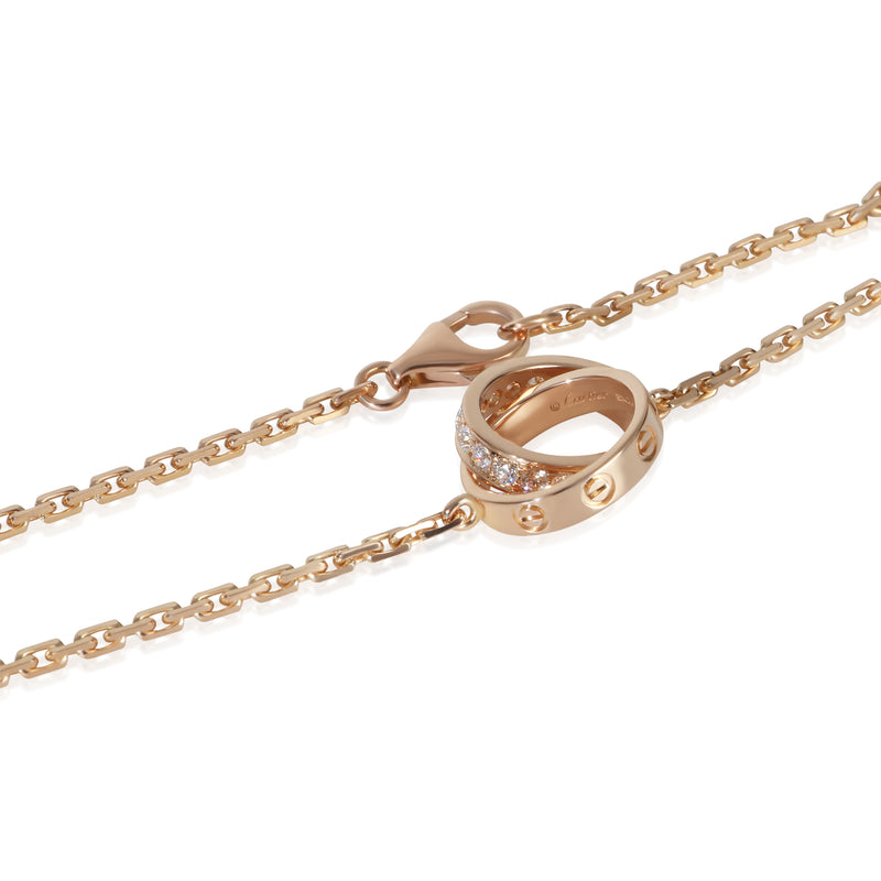 Cartier Rose Gold Diamond Love Necklace 18k