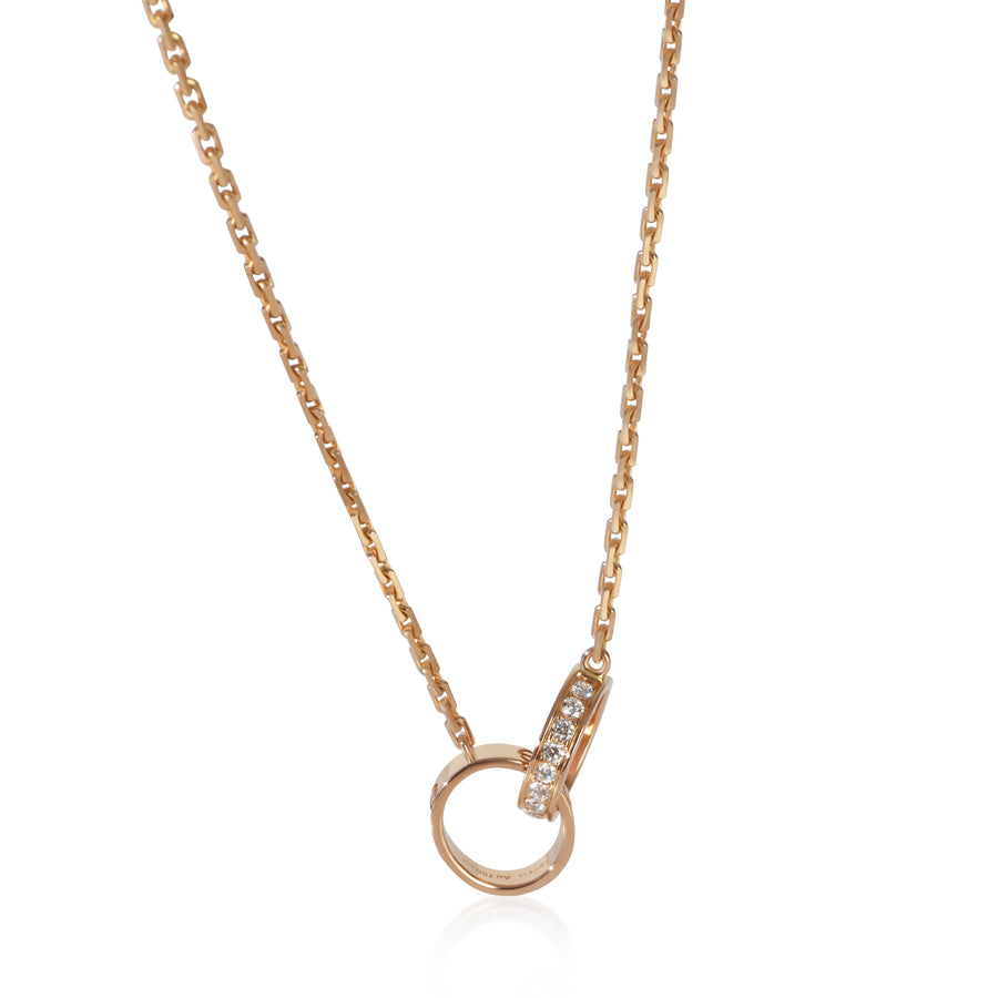 Cartier Rose Gold Diamond Love Necklace 18k