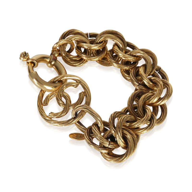 Chanel Gold-Plated Vintage 1993 Cc Bracelet