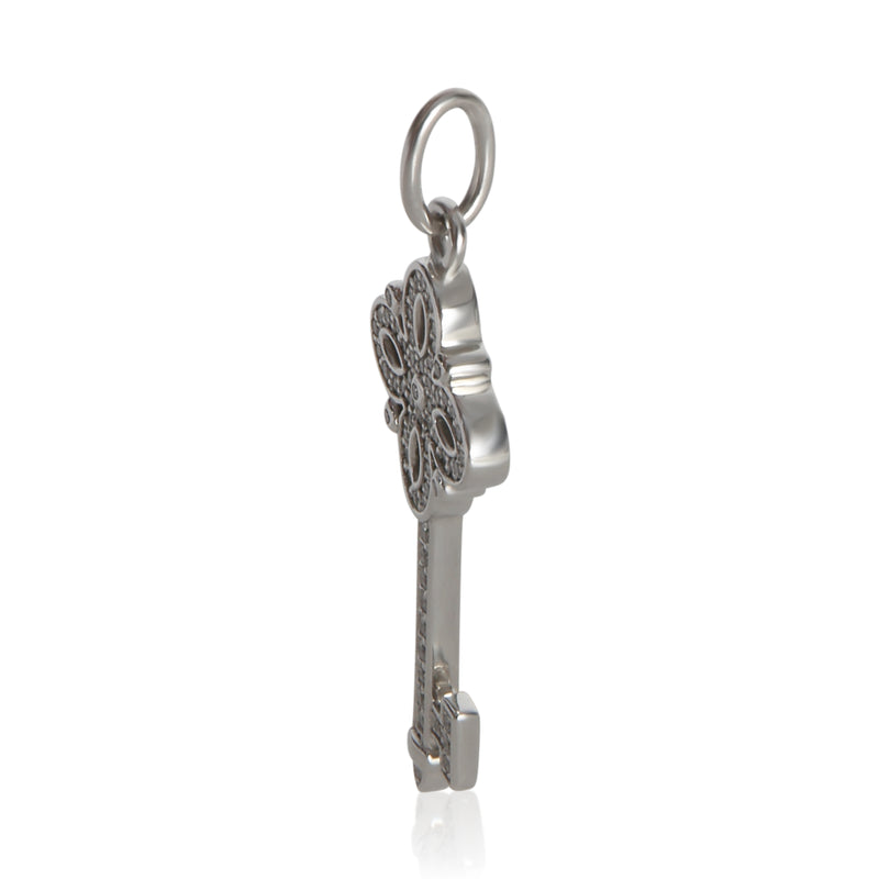 Tiffany & Co. White Gold Diamond Mini Victoria Key Pendant 18k