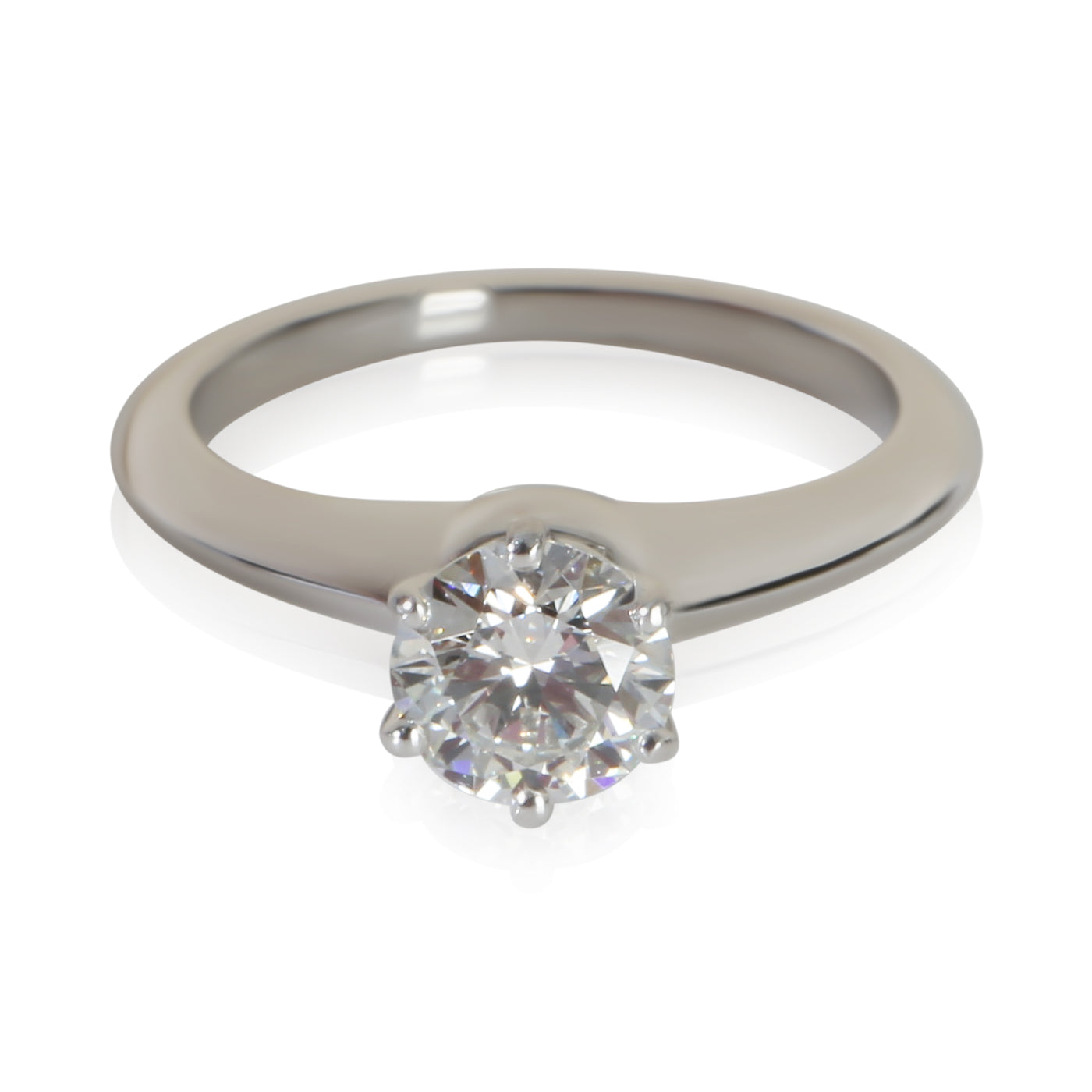 Tiffany & Co. 0.82 Ct Round Brilliant Diamond Engagement Ring 950