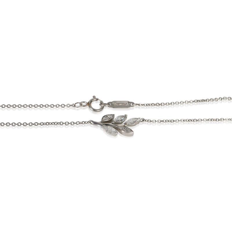 Tiffany & Co. Platinum Diamond Victoria Vine Necklace 950