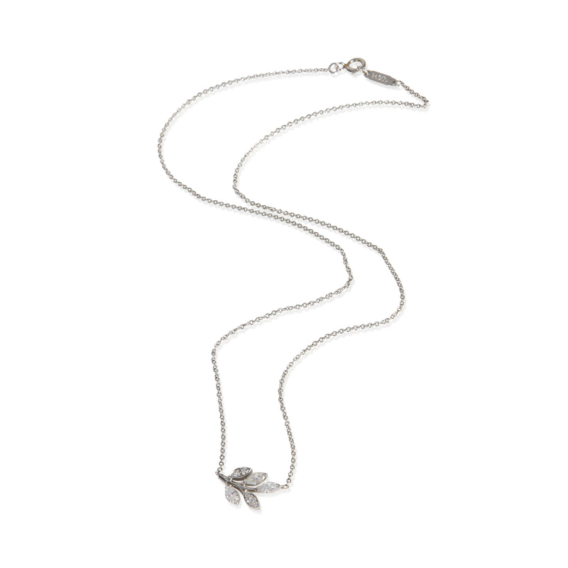 Tiffany & Co. Platinum Diamond Victoria Vine Necklace 950