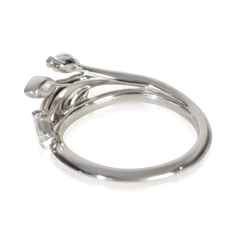 Tiffany & Co. Platinum Diamond Victoria Vine Ring 950