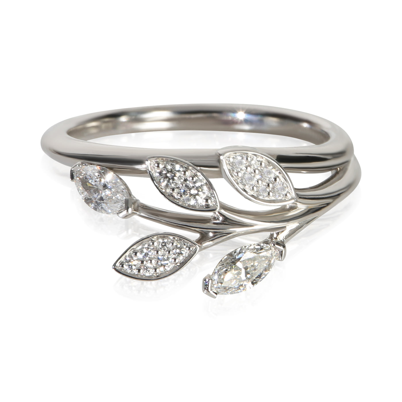 Tiffany & Co. Platinum Diamond Victoria Vine Ring 950