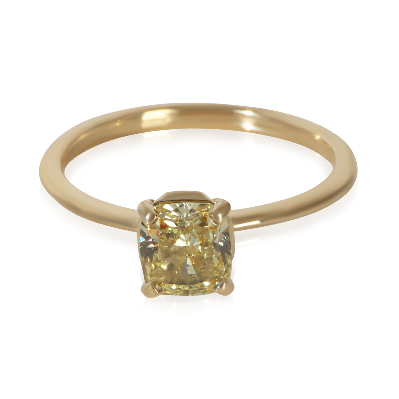 Tiffany & Co. 0.79 Ct Cushion Diamond True Engagement Ring 18k
