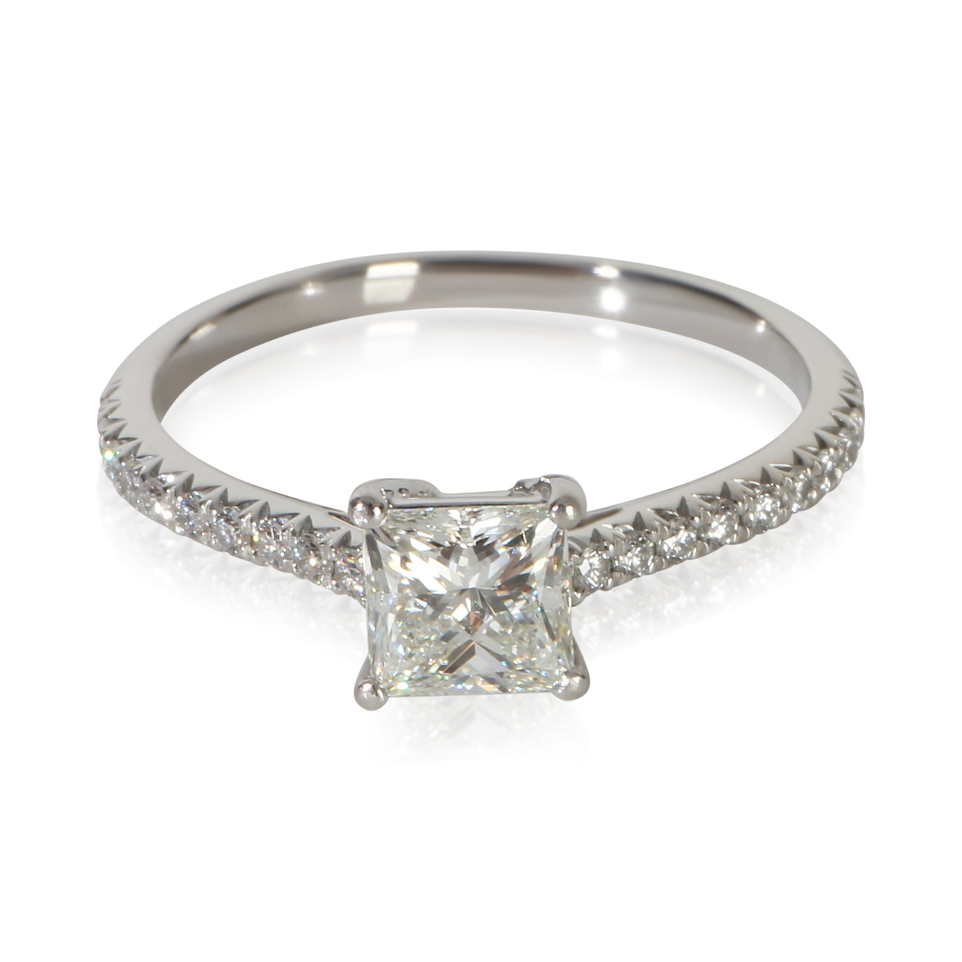 Tiffany & Co. 0.74 Ct Princess Diamond Novo Engagement Ring 950