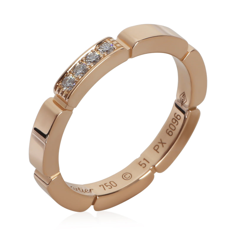Cartier Rose Gold Diamond Maillon Panthere Band 18k