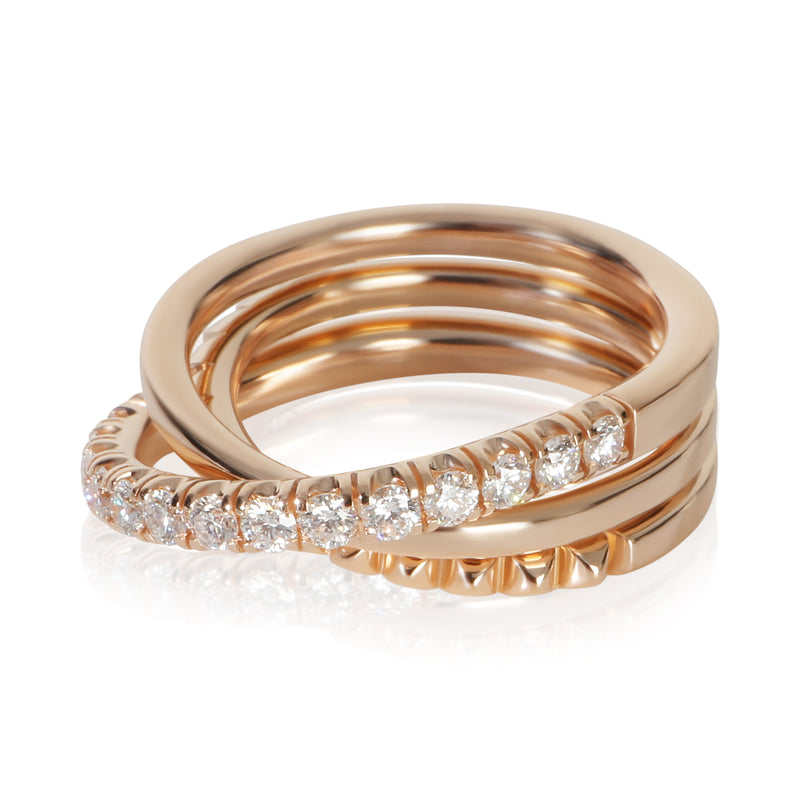 Cartier Rose Gold Diamond Etincelle Ring 18k