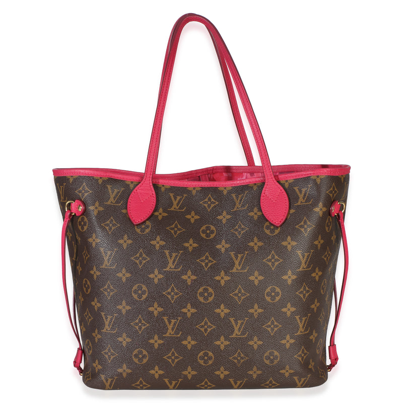 Louis Vuitton Rose Indien Monogram Articles De Voyage Ikat Neverfull Mm Brown; Pink Canvas Bag