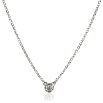 Tiffany & Co. Sterling Silver Diamond Elsa Peretti By The Yard Pendant 925