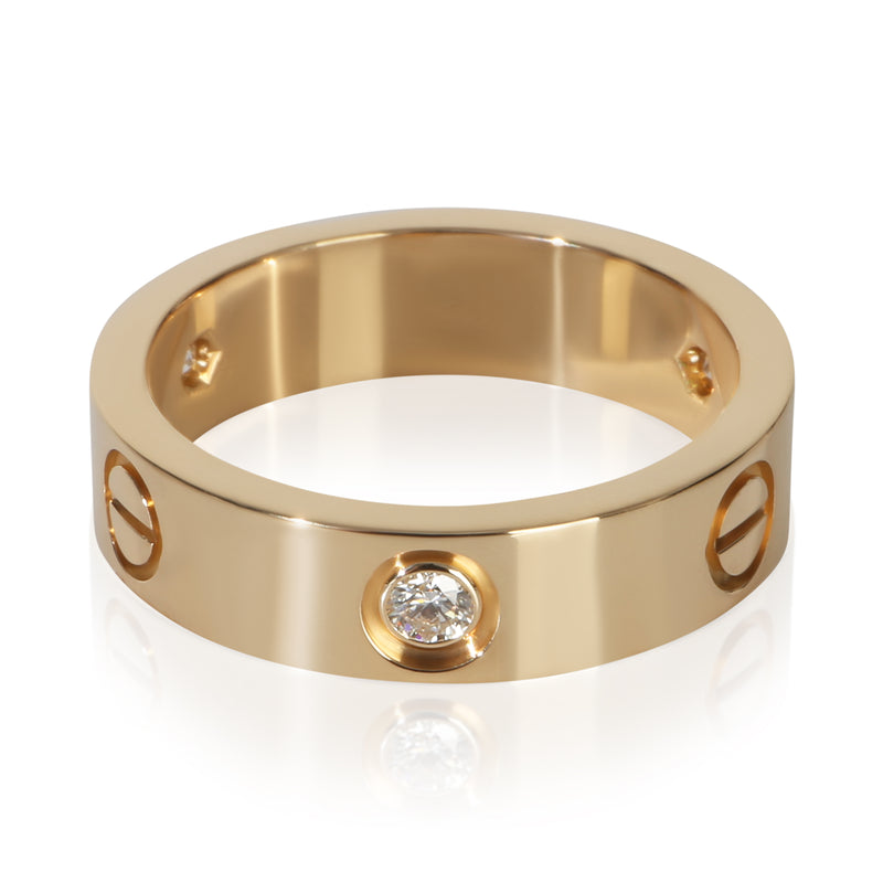 Cartier Yellow Gold Diamond Love Ring 18k