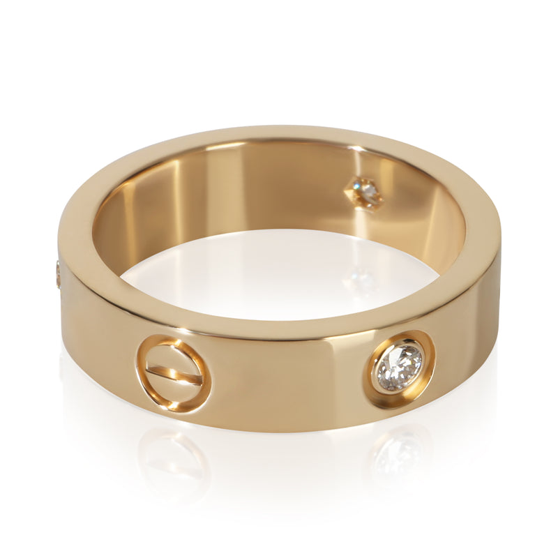 Cartier Yellow Gold Diamond Love Ring 18k