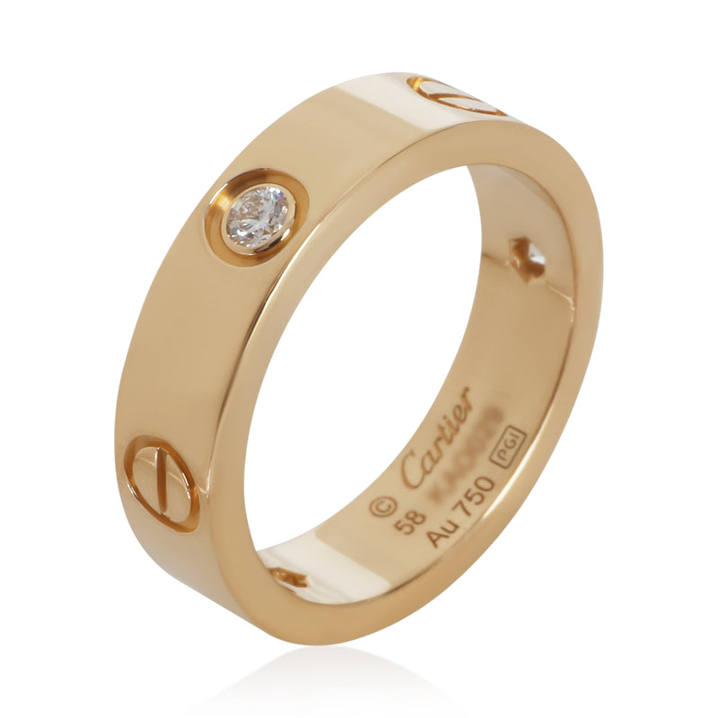 Cartier Yellow Gold Diamond Love Ring 18k
