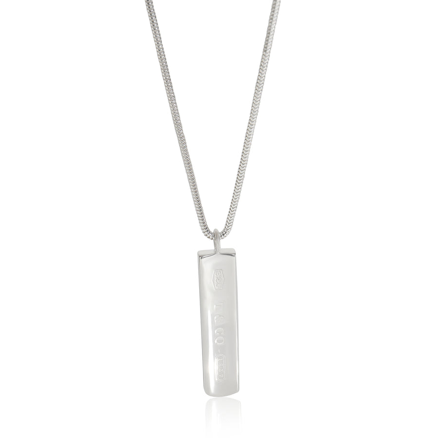 Tiffany & Co. Sterling Silver 1837 Bar Pendant 925