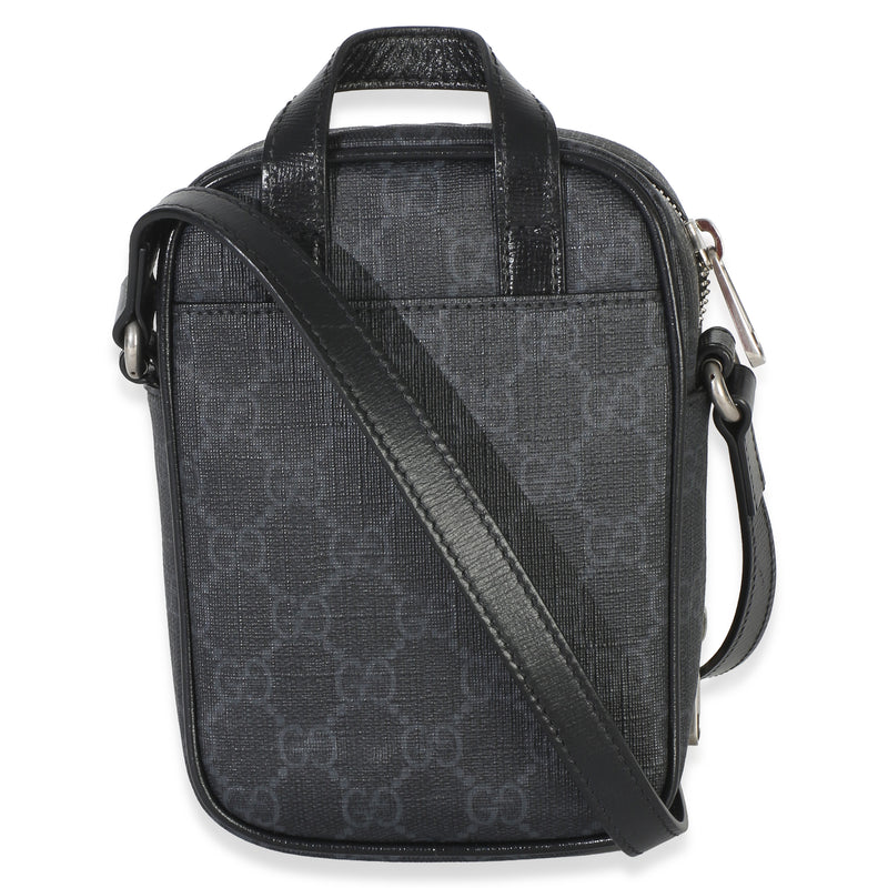 Gucci Black Gg Supreme Mini Interlocking G Crossbody Bag Canvas