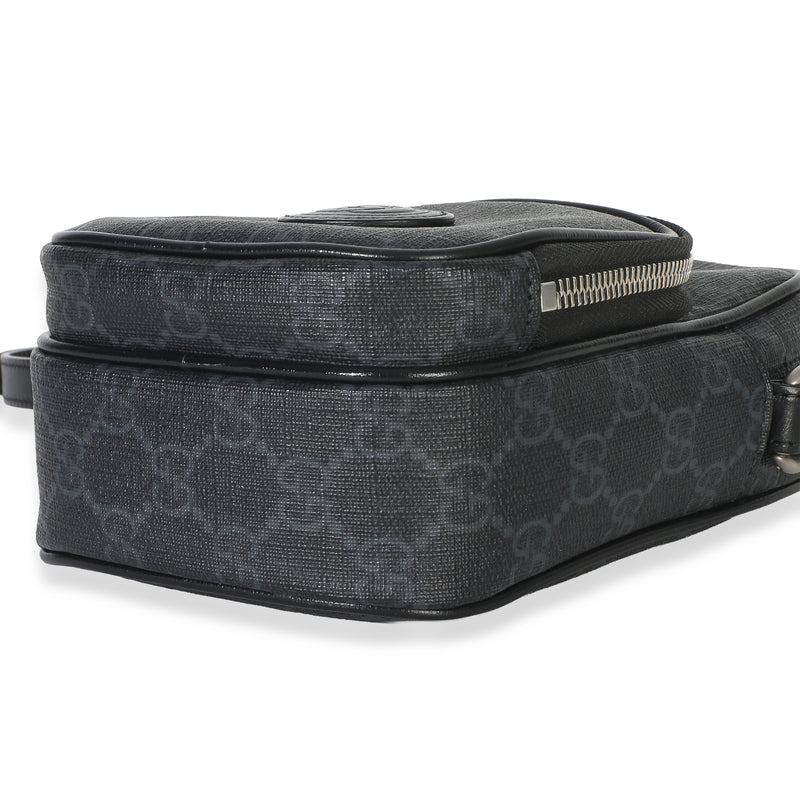 Gucci Black Gg Supreme Mini Interlocking G Crossbody Bag Canvas