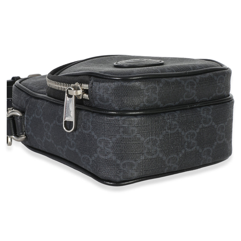 Gucci Black Gg Supreme Mini Interlocking G Crossbody Bag Canvas