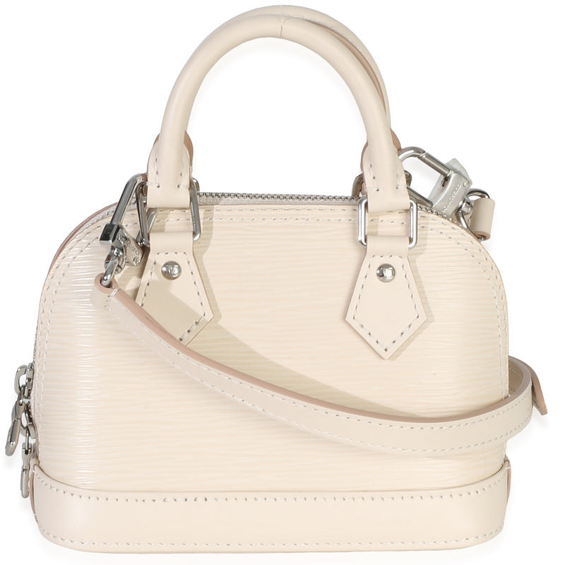 Louis Vuitton Quartz Epi Nano Alma Beige Leather Bag