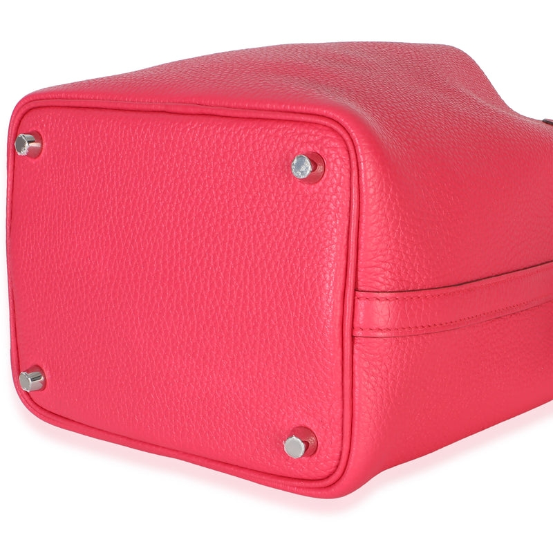 Hermès Rose Extreme Clemence Picotin Lock 18 Phw Pink Leather Bag
