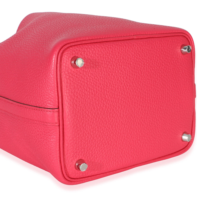 Hermès Rose Extreme Clemence Picotin Lock 18 Phw Pink Leather Bag