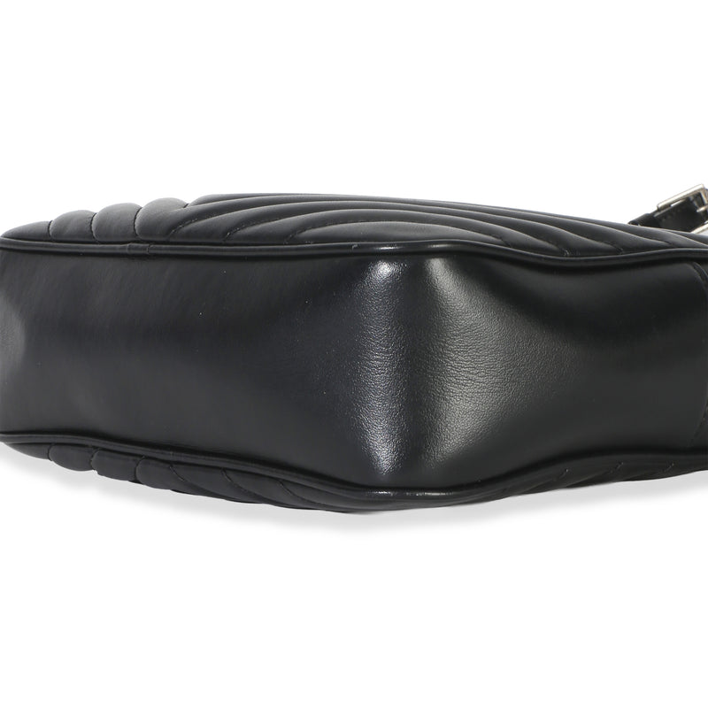 Saint Laurent Black Matelasse Calfskin Lou Camera Leather Bag