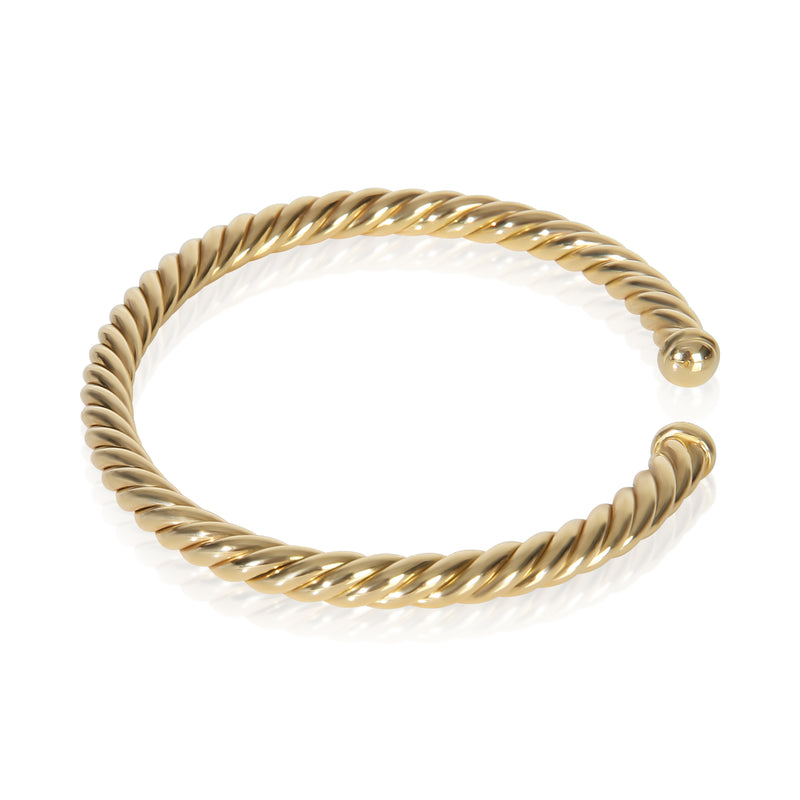 David Yurman Yellow Gold Cable Flex Bracelet 18k