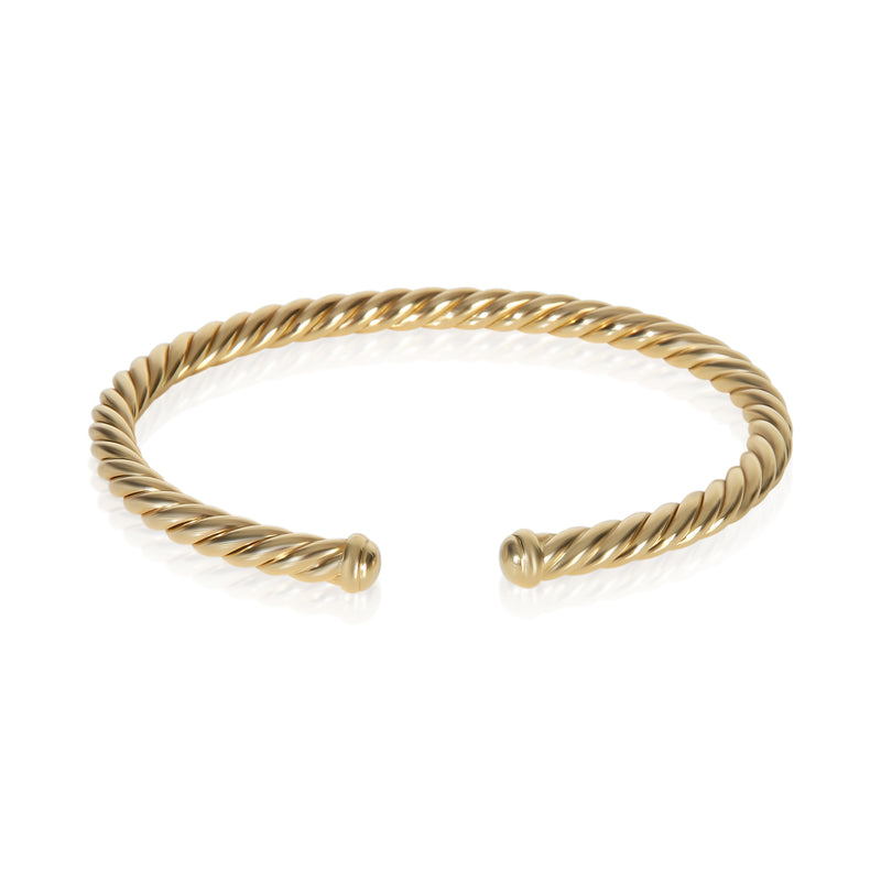 David Yurman Yellow Gold Cable Flex Bracelet 18k