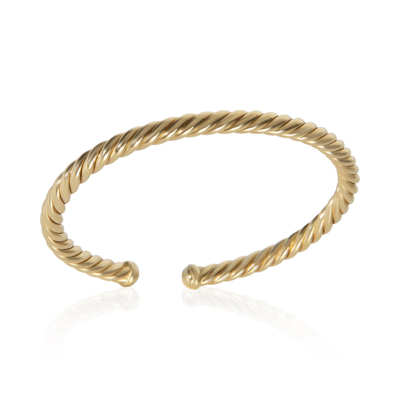 David Yurman Yellow Gold Cable Flex Bracelet 18k