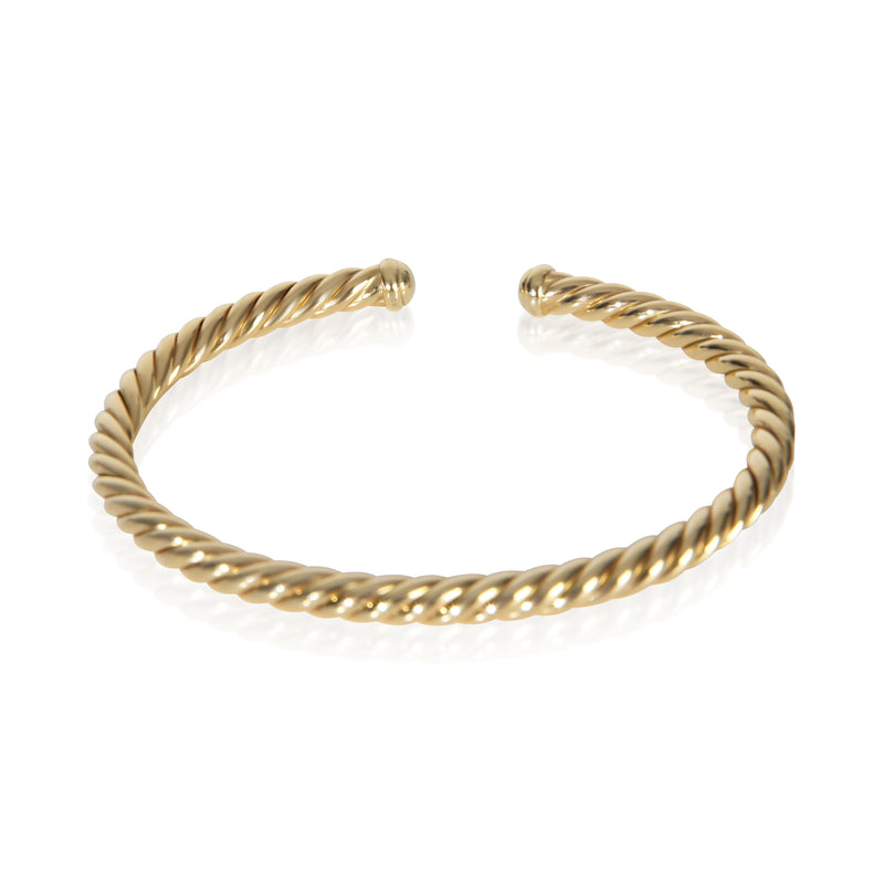 David Yurman Yellow Gold Cable Flex Bracelet 18k