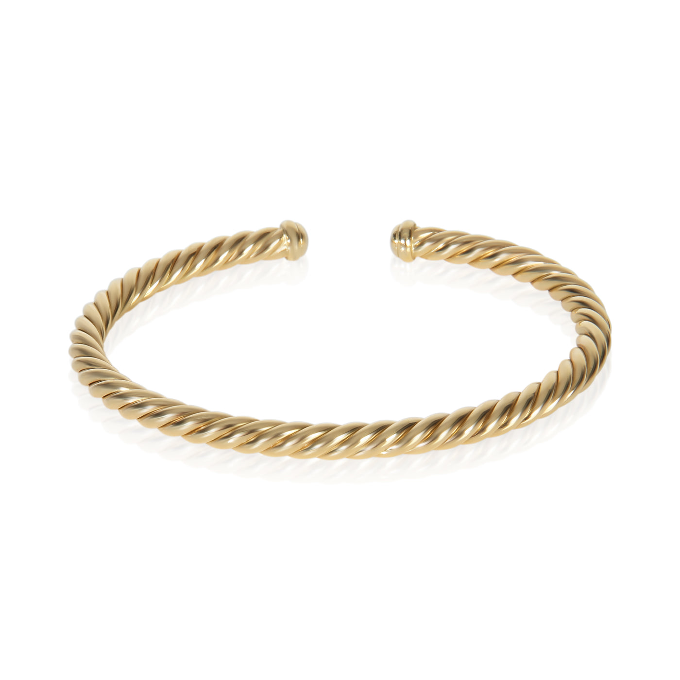 David Yurman Yellow Gold Cable Flex Bracelet 18k