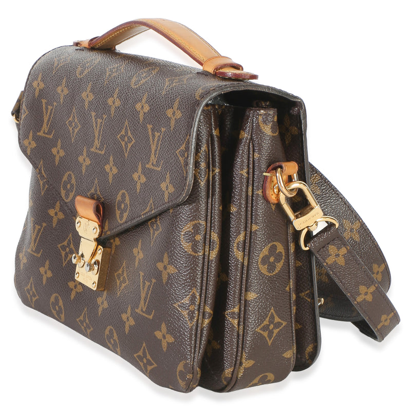 Louis Vuitton Monogram Canvas Pochette Metis Brown Bag