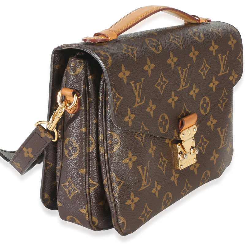 Louis Vuitton Monogram Canvas Pochette Metis Brown Bag