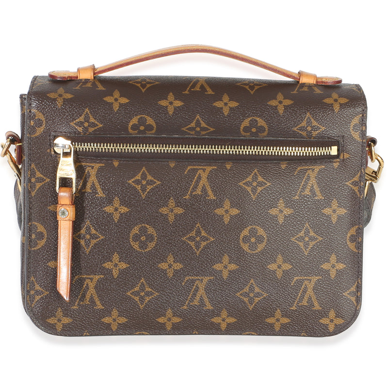 Louis Vuitton Monogram Canvas Pochette Metis Brown Bag