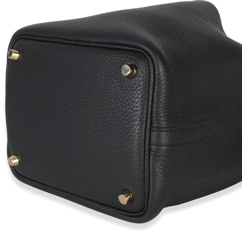 Hermès Black Clemence Picotin Lock 18 Phw Leather Bag