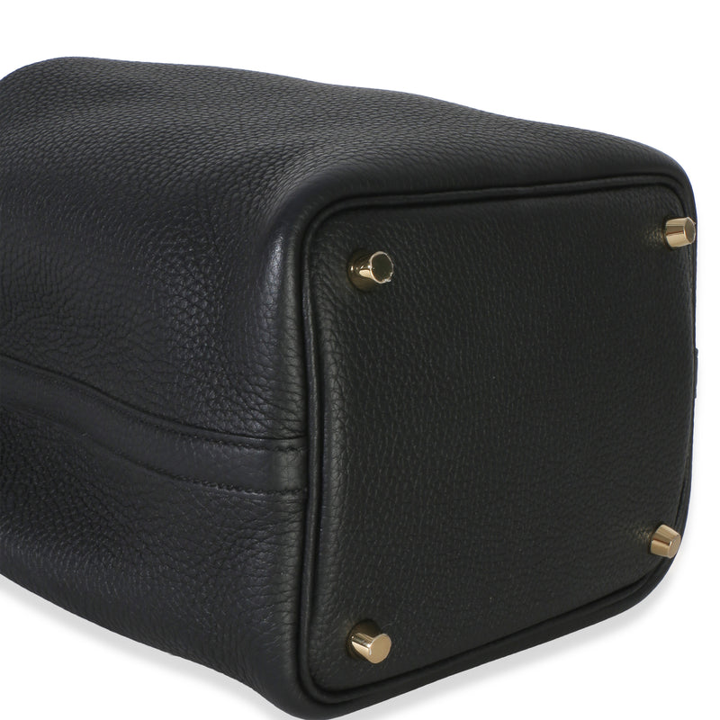 Hermès Black Clemence Picotin Lock 18 Phw Leather Bag