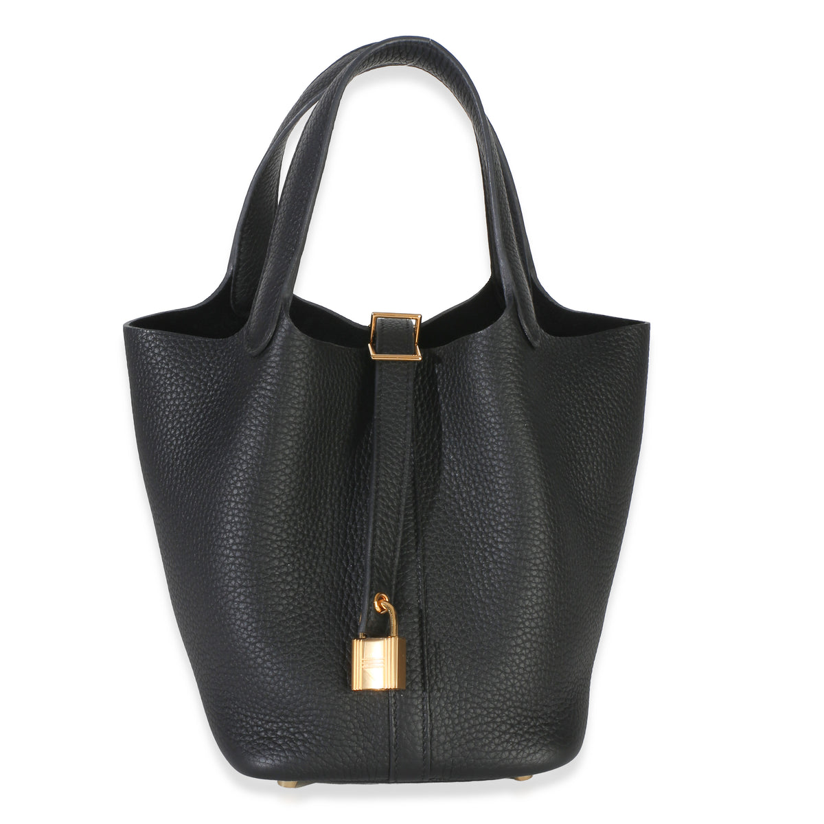 Hermès Black Clemence Picotin Lock 18 Phw Leather Bag