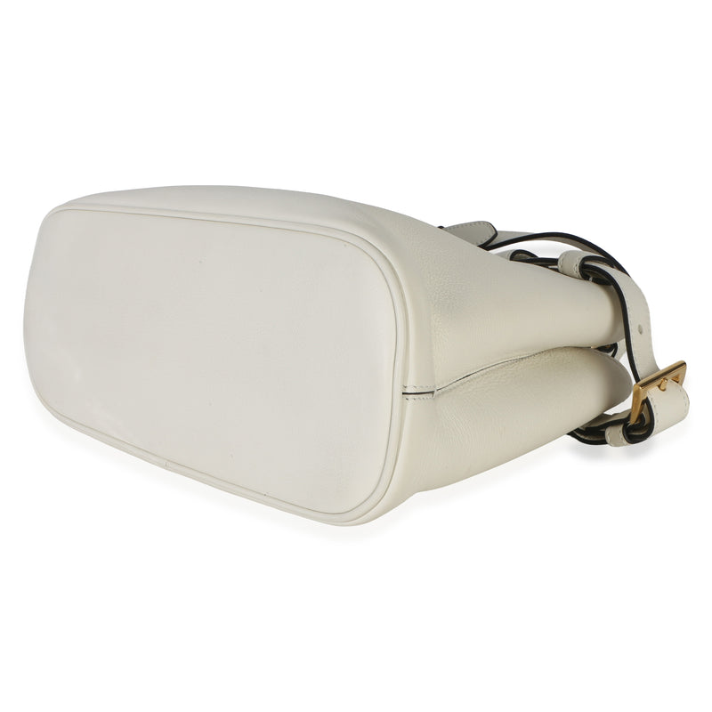 Prada White Nappa Small Belt Shoulder Bag Leather