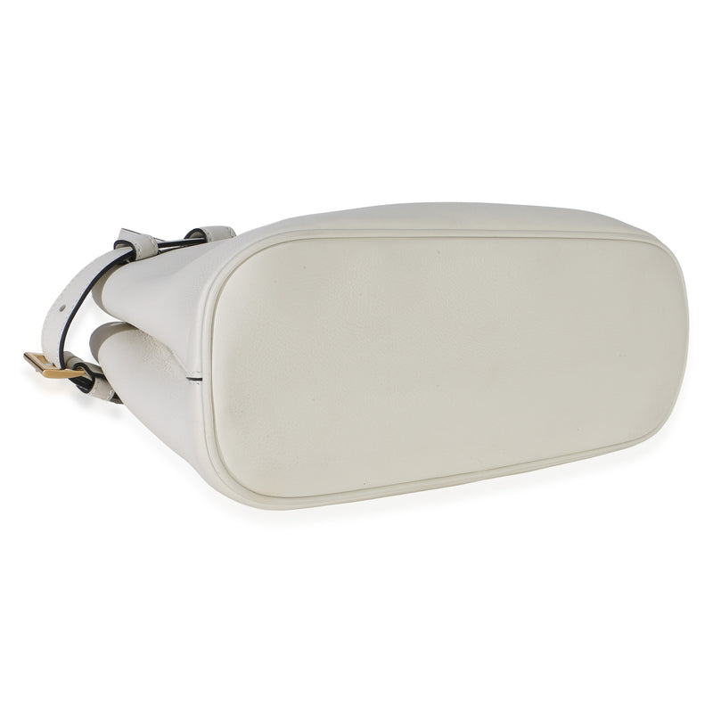 Prada White Nappa Small Belt Shoulder Bag Leather