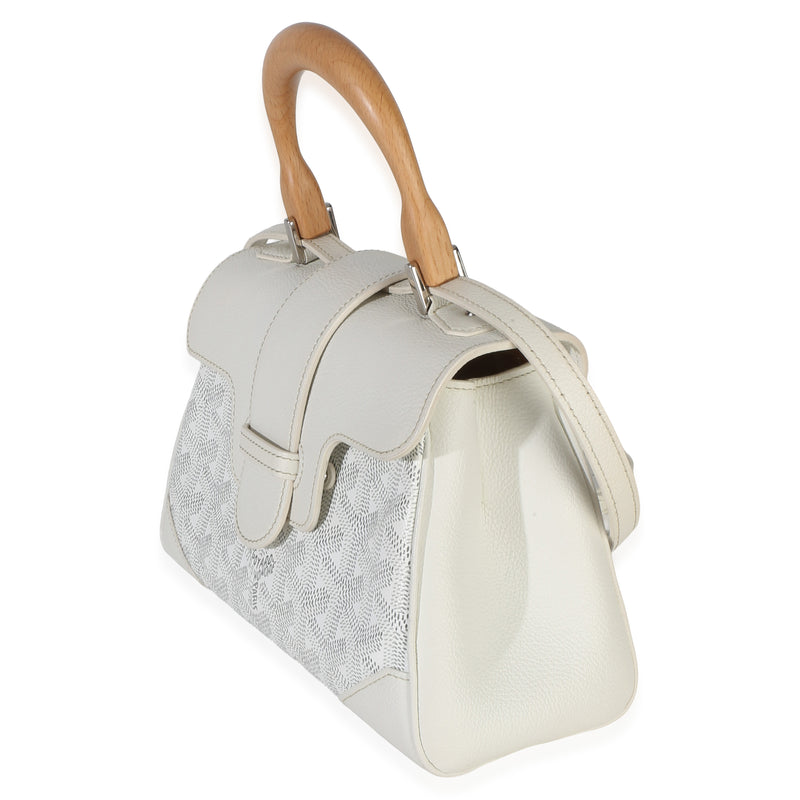 Goyard White Goyardine Canvas Saigon Souple Mini Coated Bag